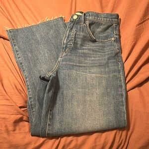 Madewell slim wide leg crop jeans